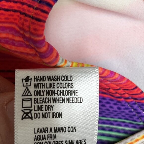 NWT California Waves String Bikini Bottoms Small Jrs Multicolor Beaded Side Ties - Picture 14 of 16